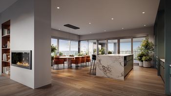 Open concept kitchen and dining area